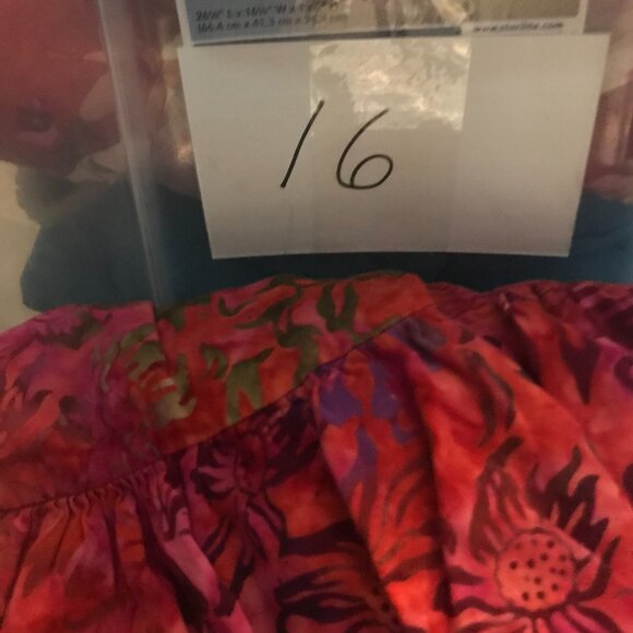 Duo Designs Batik Skirt M Elastic Waist Red Pink Purple Above The Knee - Picture 6 of 6